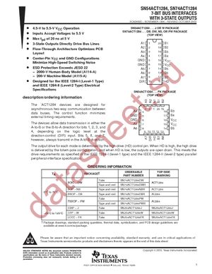 SN74ACT1284DWE4 datasheet  